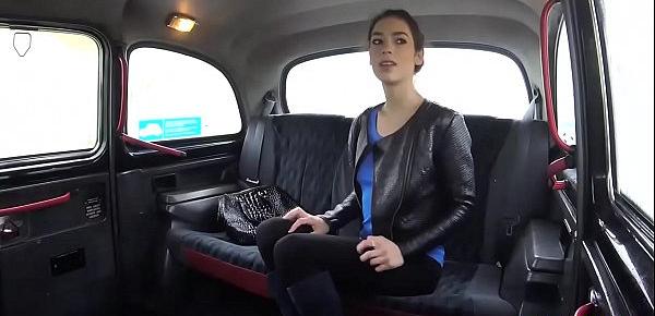  Natural Tits Porn video in a Taxi cab